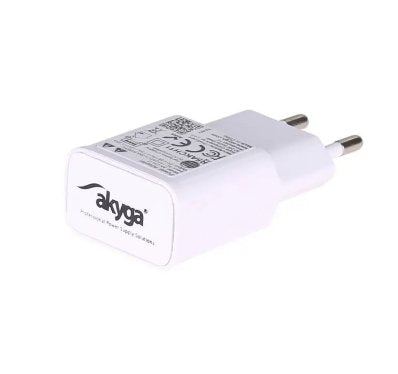 Akyga Ak-Ch-11 Cargador De Pared Usb Carga Rápida 3.0 Blanco