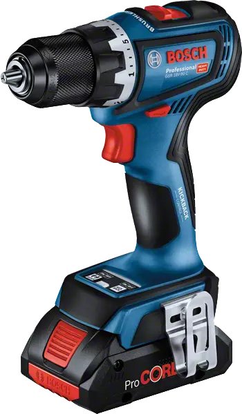 Taladro Inalámbrico Bosch Gsr 18v-90 C Professional, 18 Voltios (Azul/Negro, 2 Baterías Li-Ion Procore18v 4.0ah, Módulo Bluetooth, En L-Boxx 06019k6005
