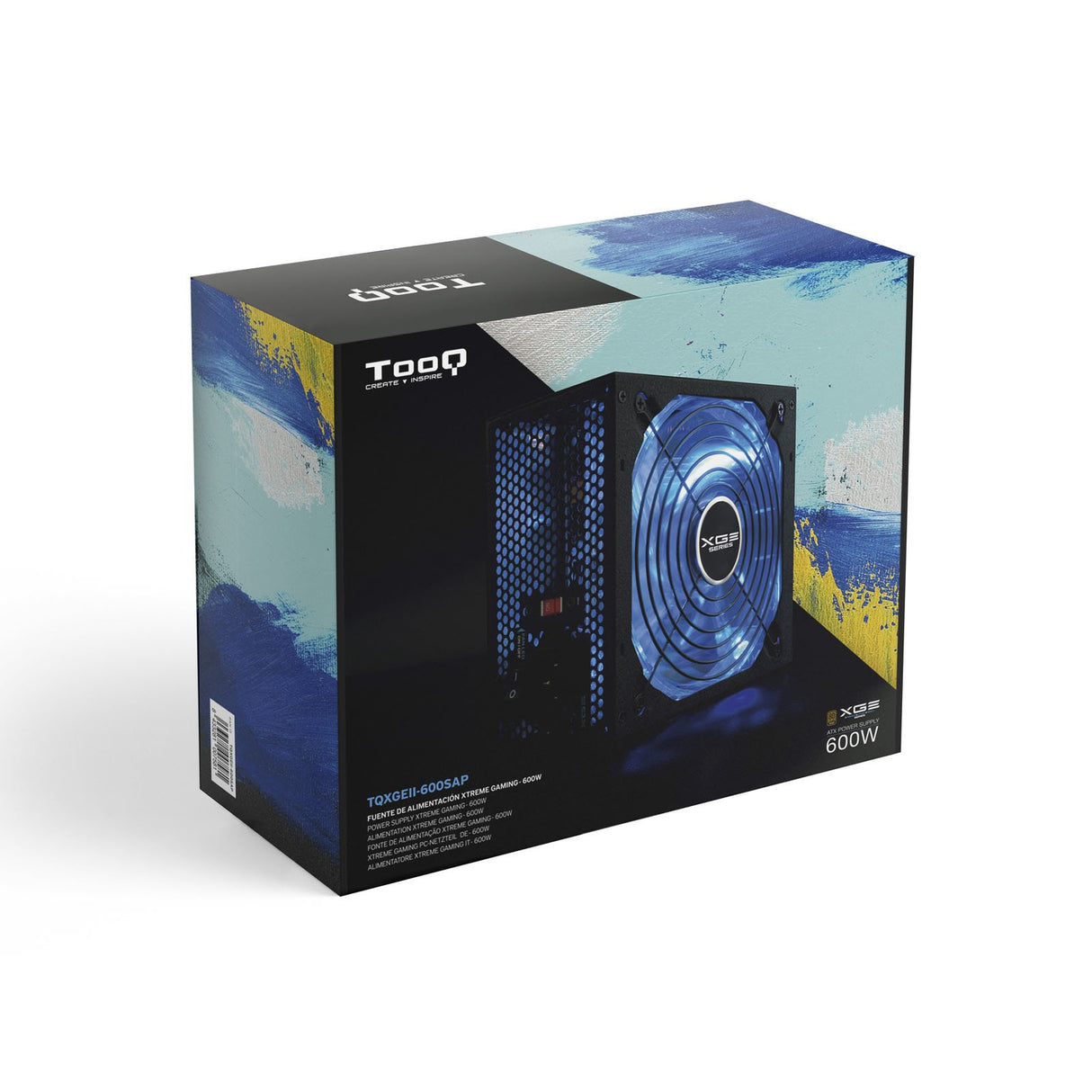 EAN 8433281007581 - TooQ TQXGEII-600SAP unidad de fuente de alimentación 600 W 20+4 pin ATX ATX Negro imagen 17