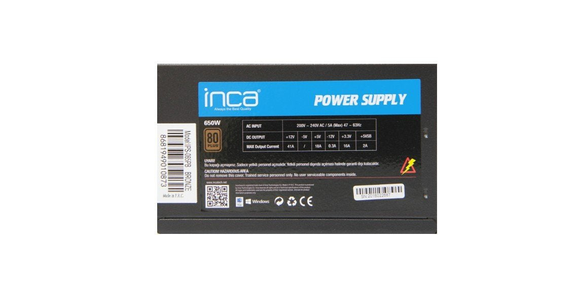 EAN 8681949010873 - Inca IPS-065PB unidad de fuente de alimentación 650 W 20+4 pin ATX ATX Negro imagen 2