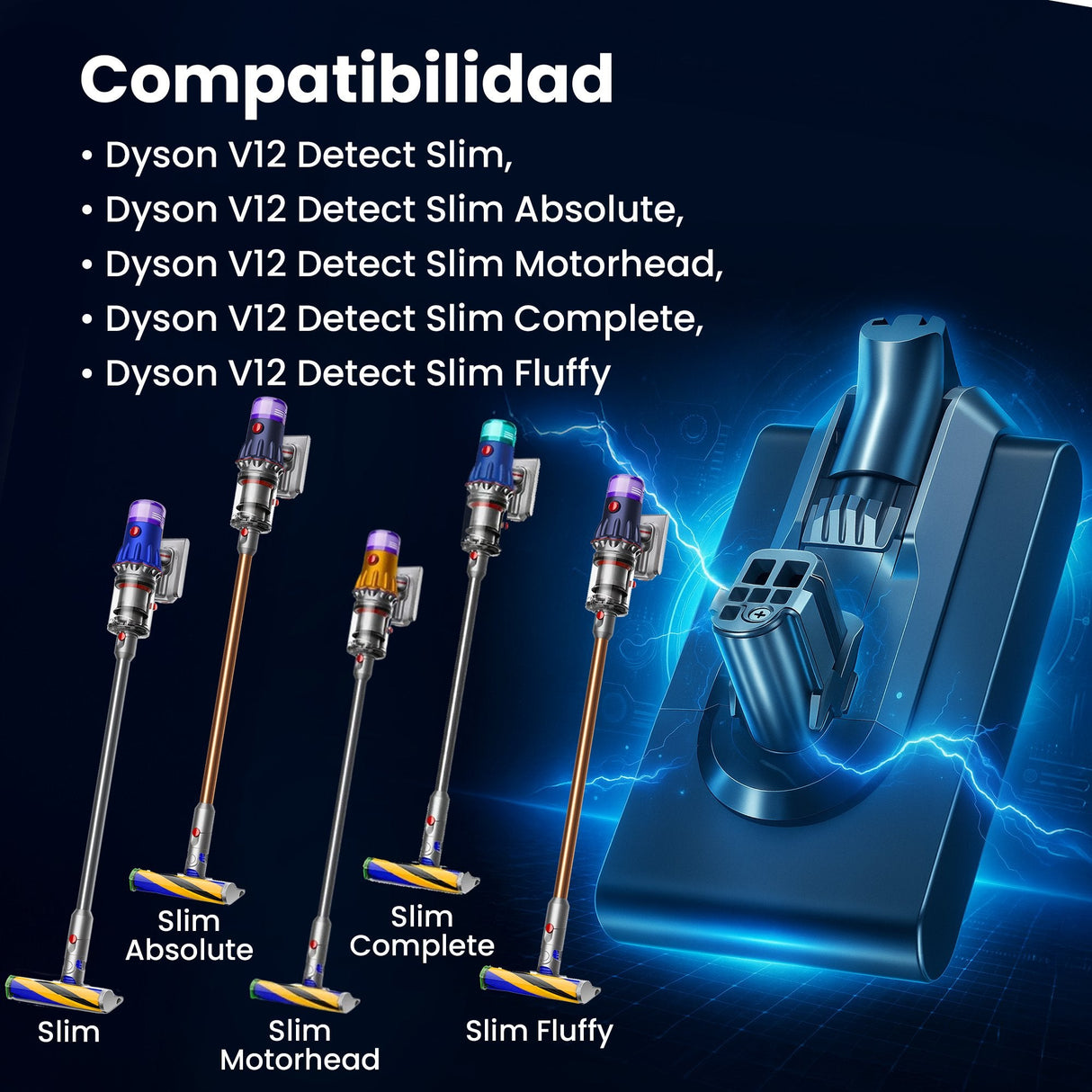 Bateria Zamiennik Dyson V12 25.2v 2500mah + Filter