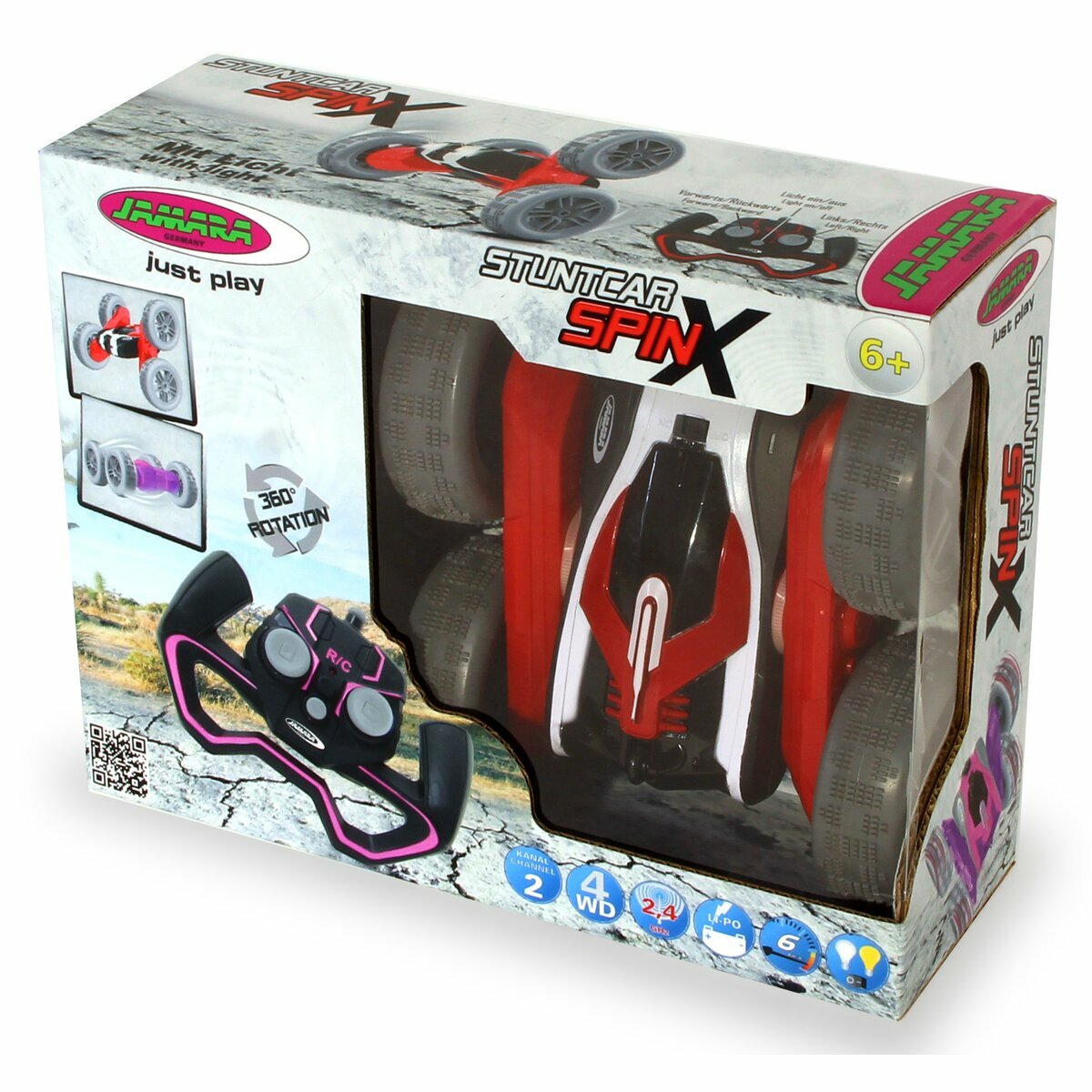 Jamara Coche De Acrobacias Spinx 2,4ghz Rojo Negro