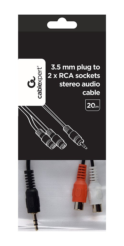 EAN 8716309026215 - Gembird CCA-406 cable de audio 0,2 m 3,5mm 2 x RCA Negro, Rojo, Blanco imagen 2