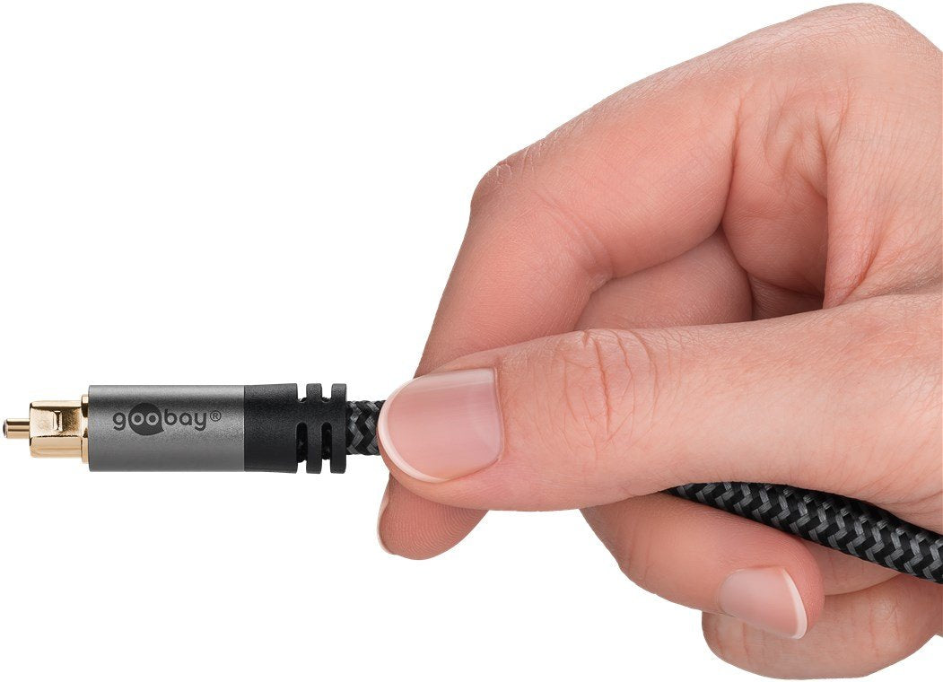 Goobay Plus Cable Toslink Negro Plateado, 2 Metros 65305