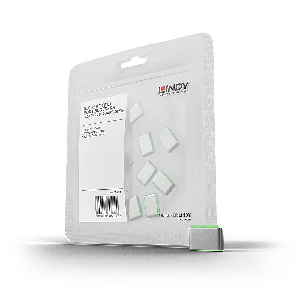 EAN 4002888404389 - Lindy 40438 bloqueador de puerto USB Tipo C Verde 10 pieza(s) imagen 1