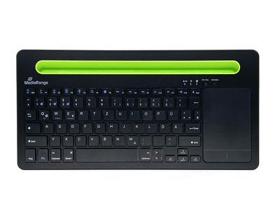 Teclado Alemán, Suizo Mediarange Mros131 Bluetooth Qwertz Negro, Verde