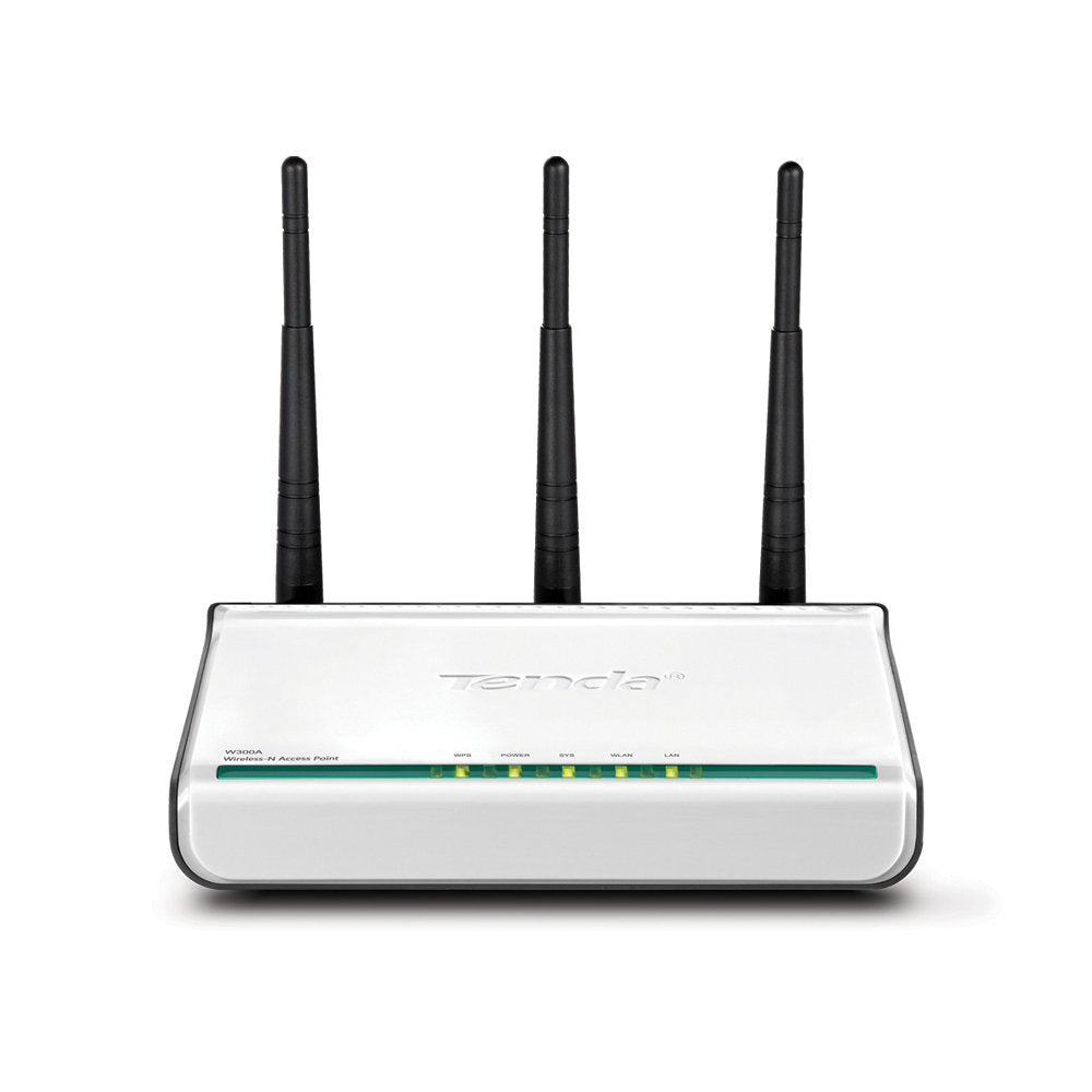 Tenda W300a 300mbps Wireless Access Point, 2tx3r, With One Giga Lan Port, Poe Ready, 3 Detachable Antennas,Ieee802.11b/G/N Five