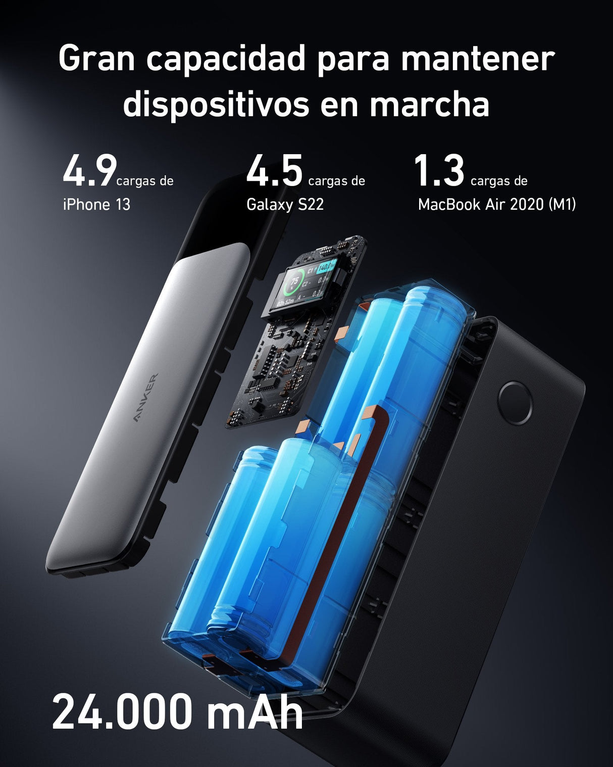 EAN 0194644098728 - Anker 737 24000 mAh Negro, Plata imagen 19