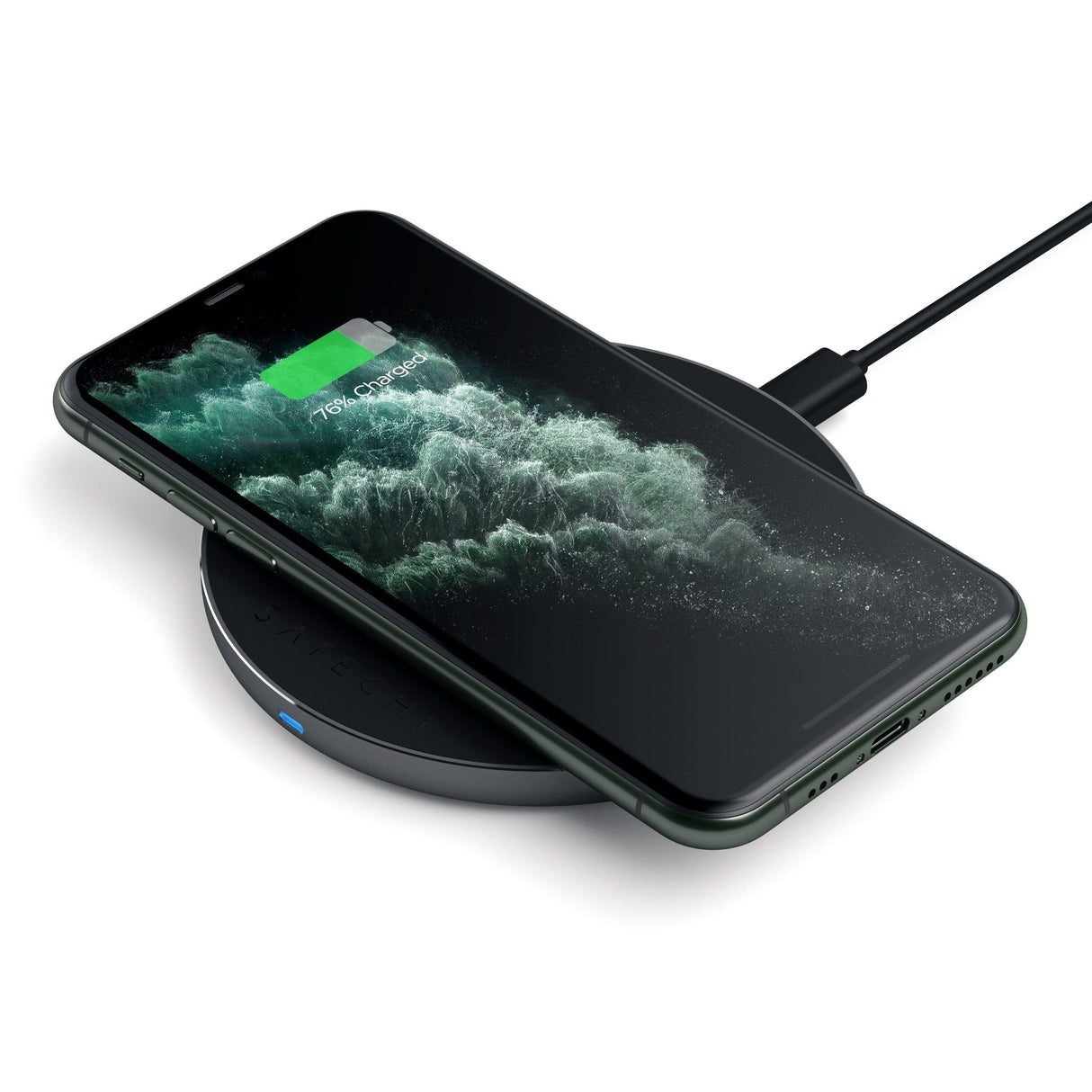 EAN 0879961007478 - Satechi ST-IWCBM cargador de dispositivo móvil Smartphone Negro, Gris USB Cargador inalámbrico Carga rápi imagen 2