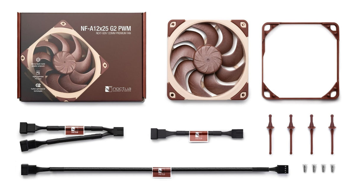 EAN 9010018100686 - Noctua NF-A12x25 G2 PWM Carcasa del ordenador Ventilador 12 cm Beige 1 pieza(s) imagen 4