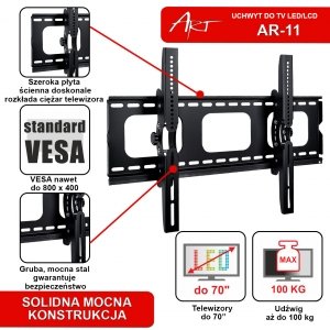 Art Ramt Ar-11 Lcd Ar-11 Lcd Negro Vertical Adjustment 42-70 100kg