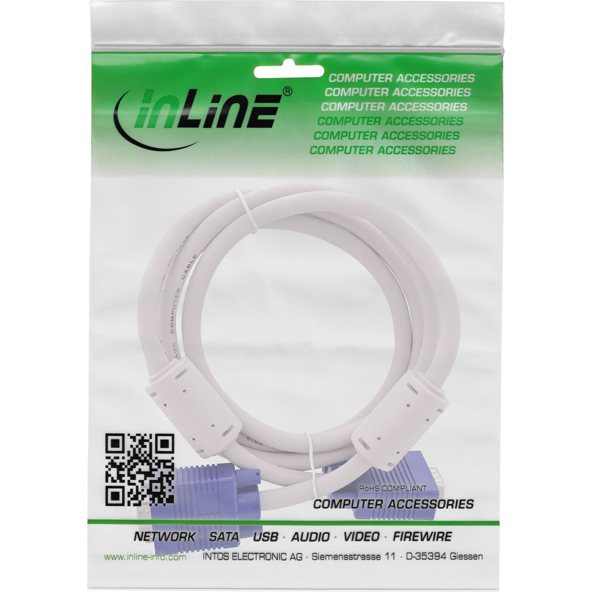 Cable Inline S-Vga 15 Hd Macho A Macho Gris 0,3m