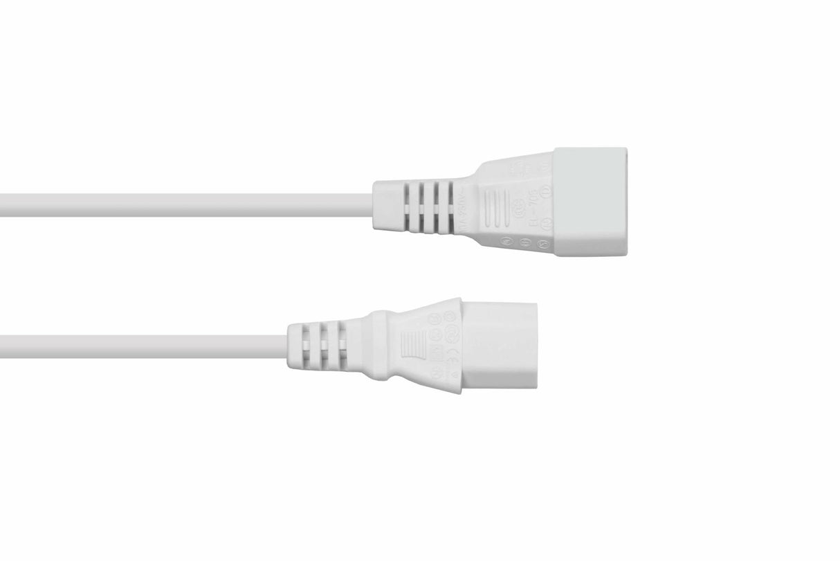 Cablemeimer Kaltgeräteverlängerung C14 An C14 Blanco 3m