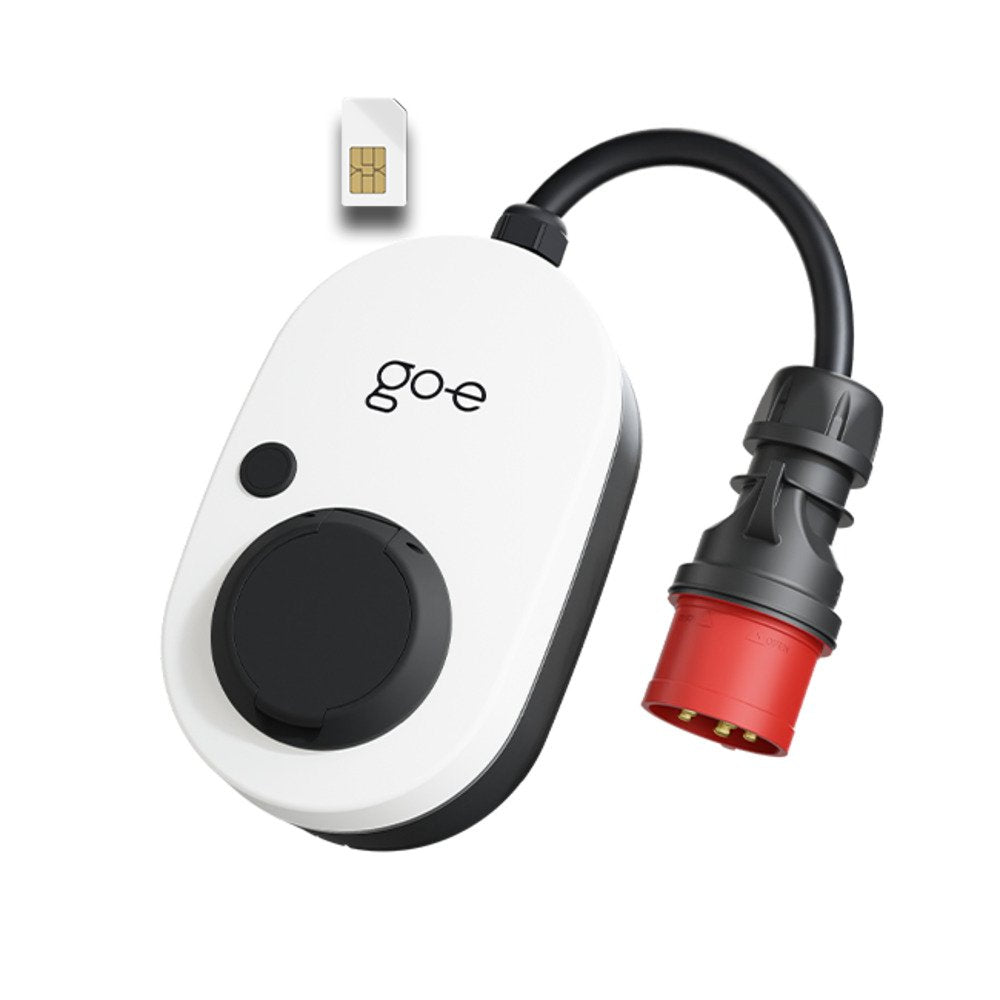 Cargador Go-E Gemini Flex 2.0, 22 Kw 32 A Trifásico, Wallbox Blanco/Negro, Estación De Carga Móvil, 4g/Lte Ch-05-22-01