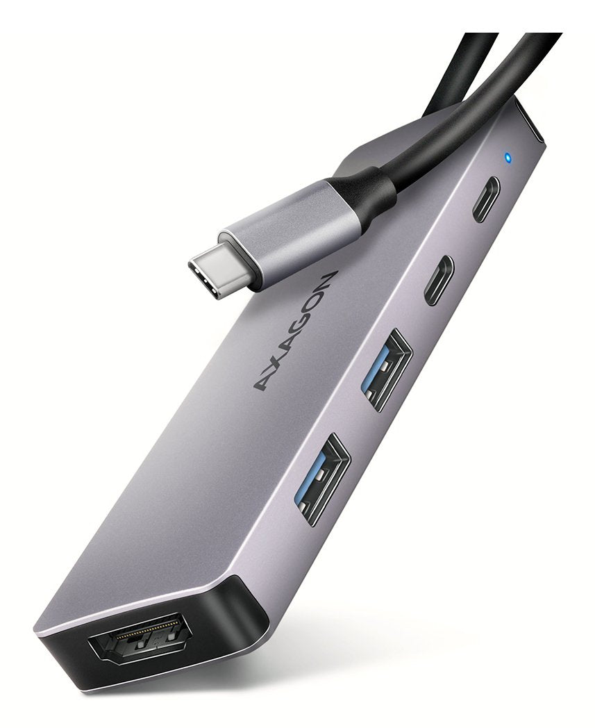 EAN 8595247908049 - Axagon HMC-5H60 base para portátil y replicador de puertos Alámbrico USB 3.2 Gen 1 (3.1 Gen 1) Type-C Gri imagen 1