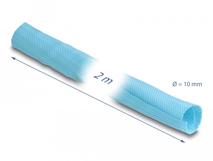 Gewebeschlauch Selbstschliessend Hitzebeständig 2 M X 10 Mm Blau