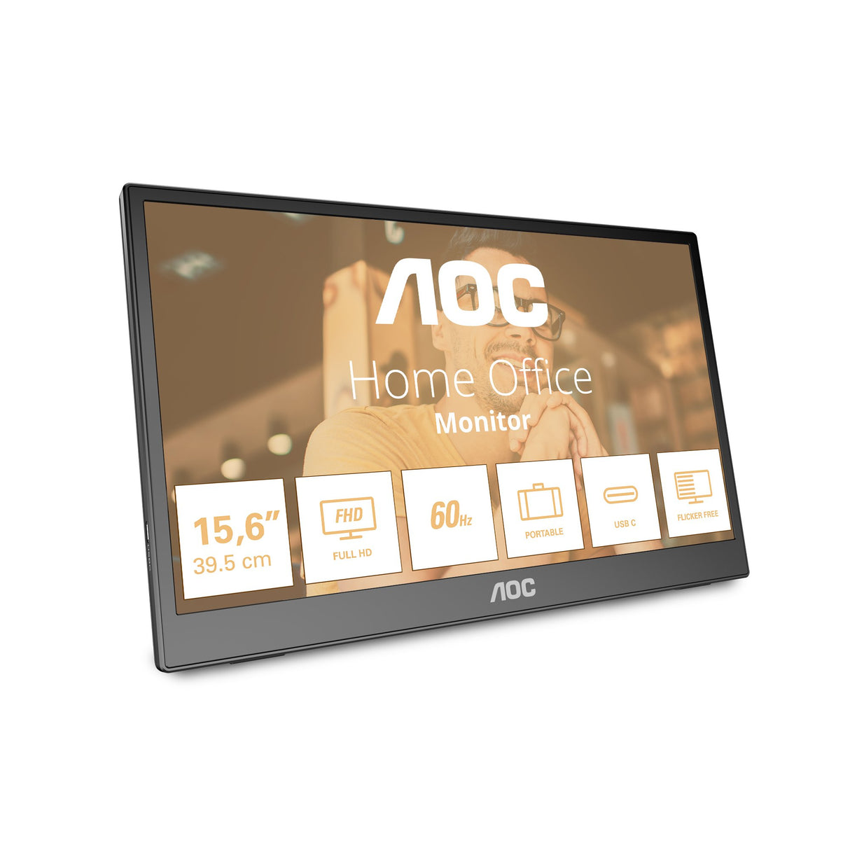 EAN 4038986151313 - AOC 16T3EA monitor o TV portátil Negro 39,6 cm (15.6") 1920 x 1080 Pixeles imagen 1