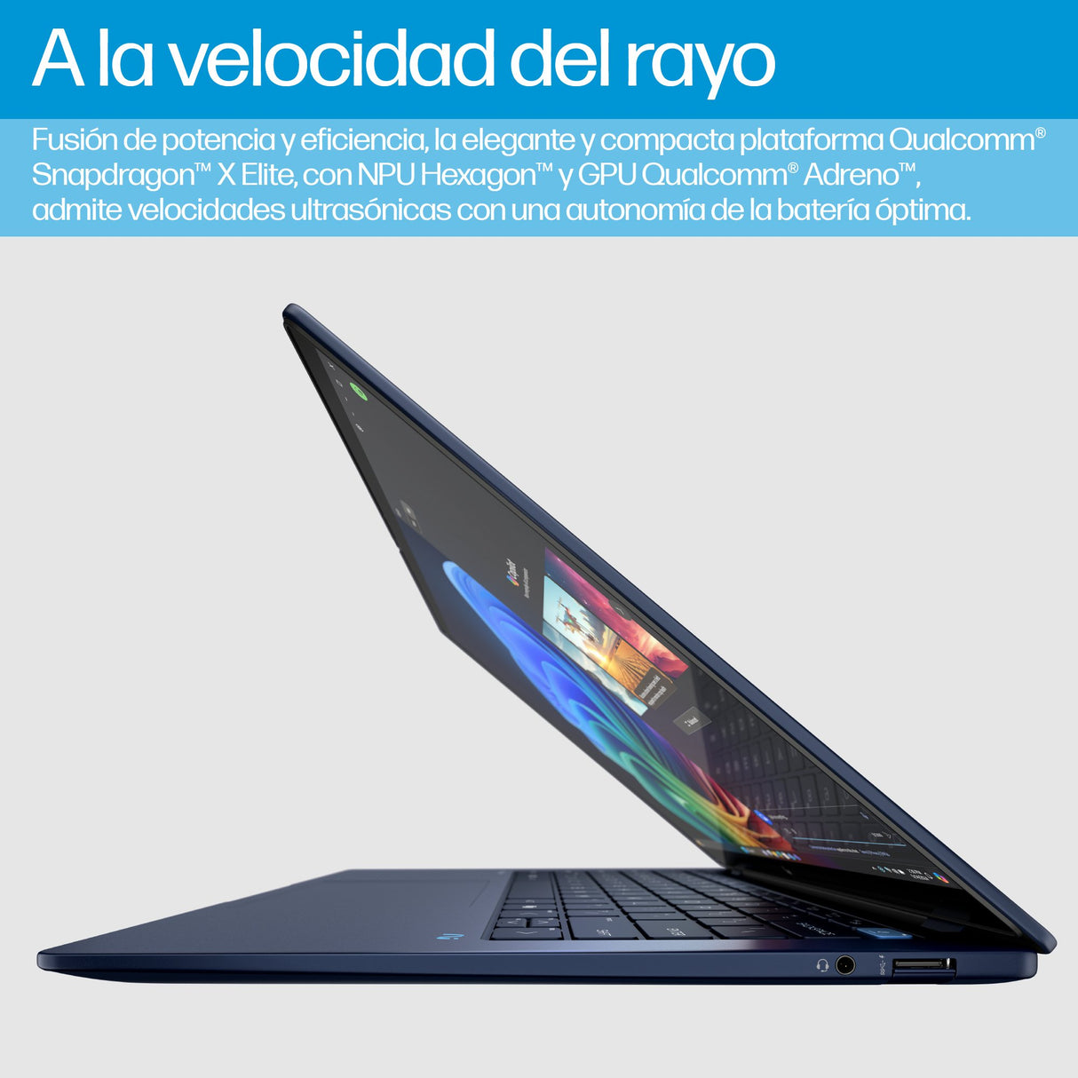 EAN 0198990176680 - HP EliteBook Ultra G1q Copilot+ PC Qualcomm Snapdragon X1E-78-100 Portátil 35,6 cm (14") Pantalla táctil imagen 10