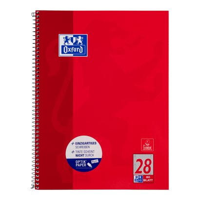 Oxford 100050361 Cuaderno Y Block A4 Rojo