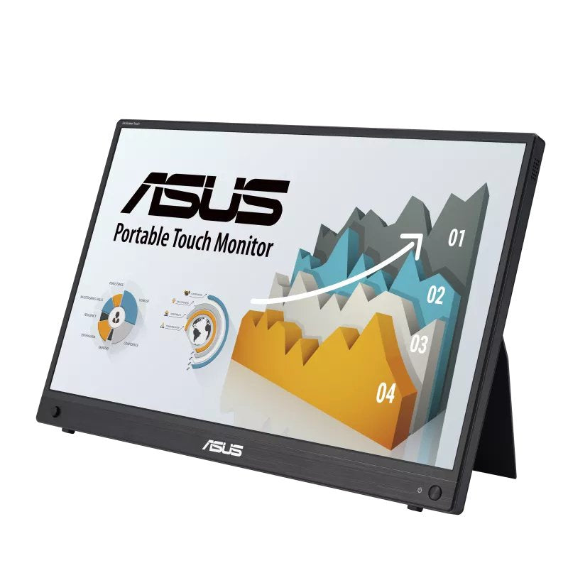 Asus Zenscreen Touch Mb16amtr Portable Monitor 15.6" Ips Fhd Wled 16:9 60hz 250cd M2 5ms Hdmi Usb-C 2x1w Speakers Black+Dark Gray