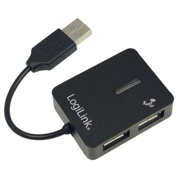 Logilink Hub 4 Puertos Usb 2.0 Negro Ua0139