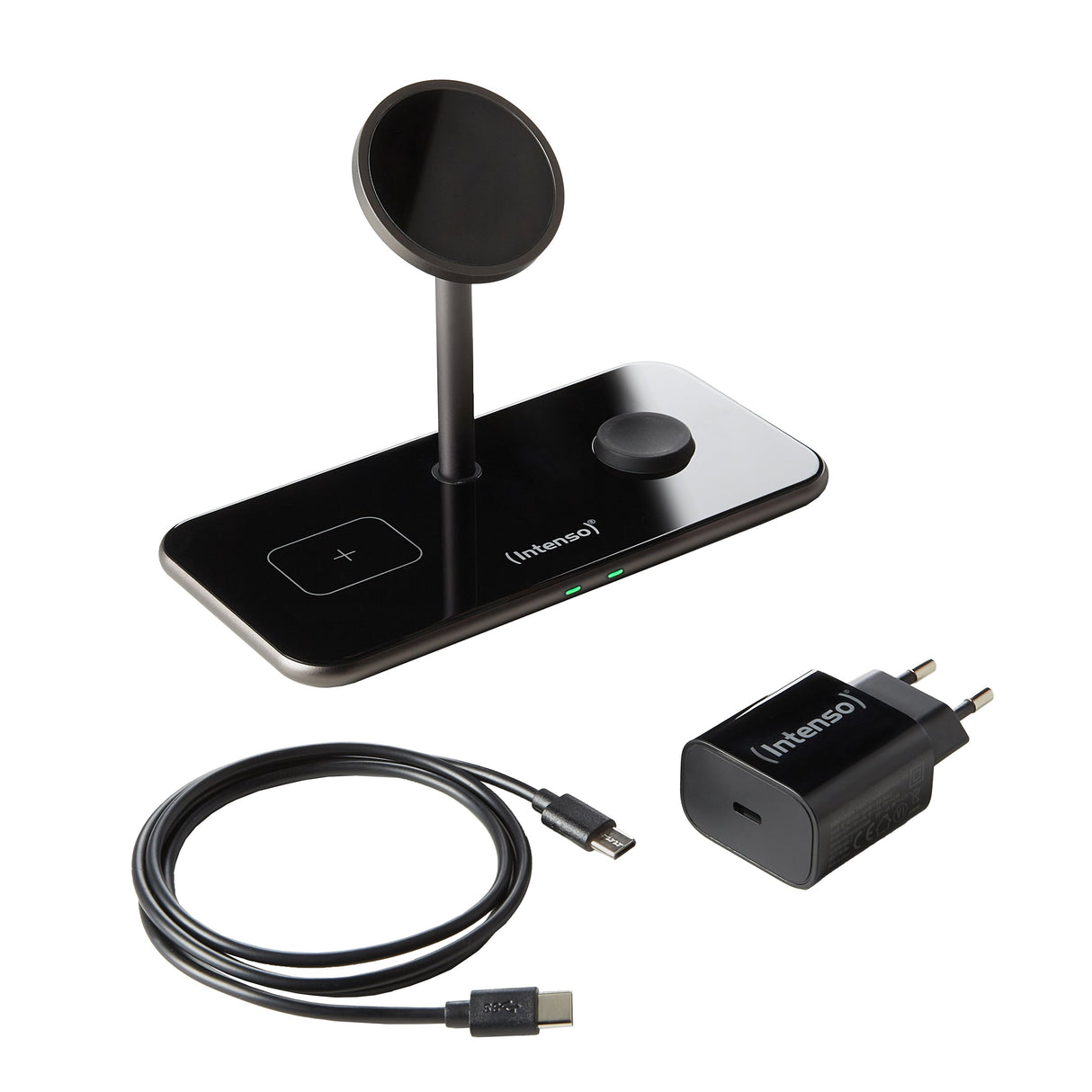 EAN 4034303032709 - Intenso MB13 Auriculares, Smartphone, Reloj inteligente Negro USB Cargador inalámbrico Carga rápida Inter imagen 1
