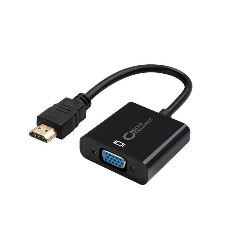 Microconnect Hdmvga2b Adaptador De Cable De Vídeo 0,15 M Vga (D-Sub) Hdmi Tipo A (Estándar) Negro
