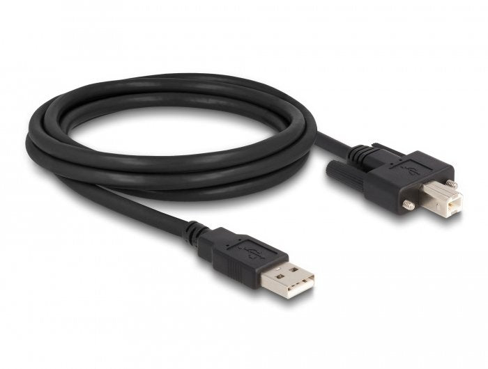 Delock Cable Usb 2.0 Tipo A Conector Macho A Tipo B Conector Macho Con Tornillos 2 M