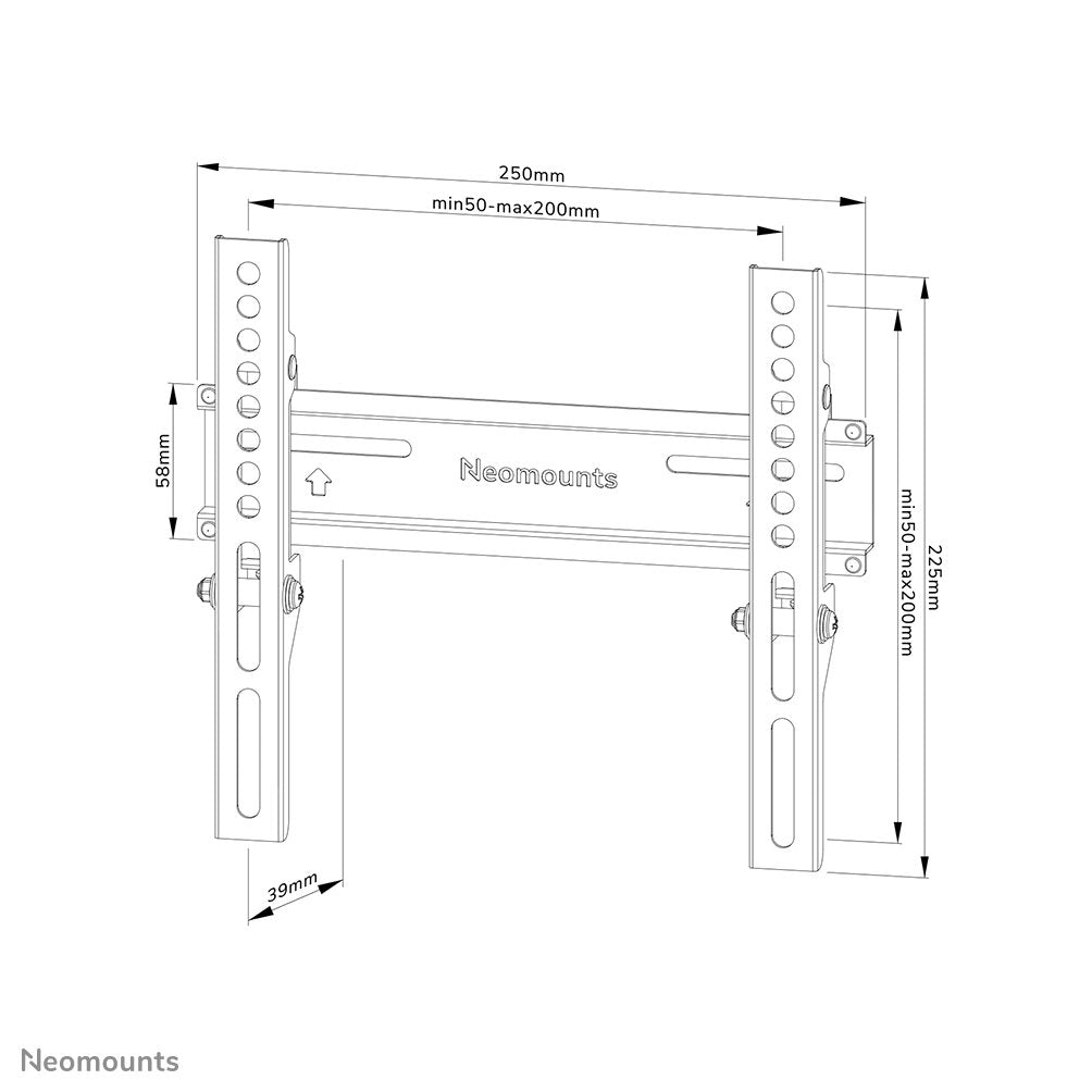 Soporte De Pared Neomounts By Newstar 24"-55" 1tft Negro Max.30k