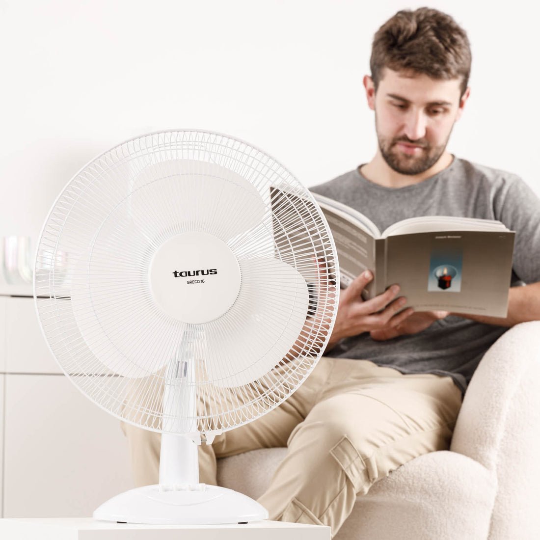 Pae Ventilador Sobremesa Taurus Greco 16 40cm 45w 3vel Regulable Manual 944681000