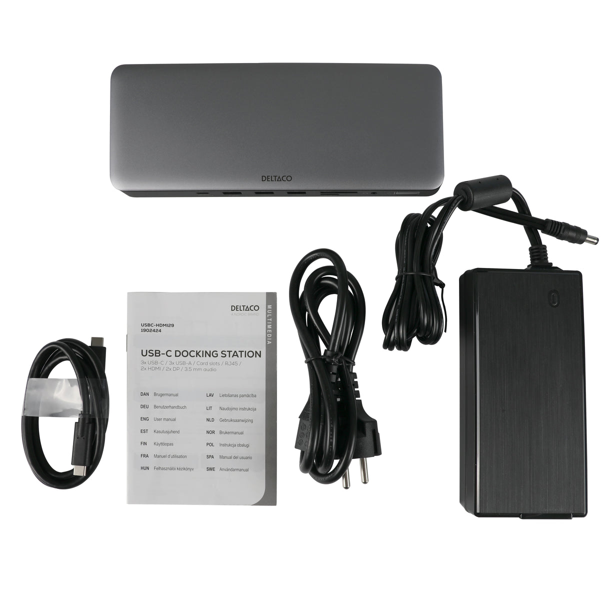 EAN 7333048060648 - Deltaco USBC-HDMI29 base para portátil y replicador de puertos USB Tipo C Plata imagen 6