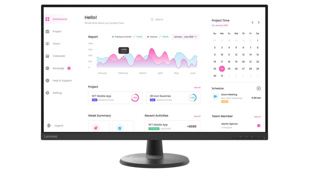 EAN 0196802121255 - Lenovo D32-40 pantalla para PC 80 cm (31.5") 1920 x 1080 Pixeles Full HD Negro imagen 3