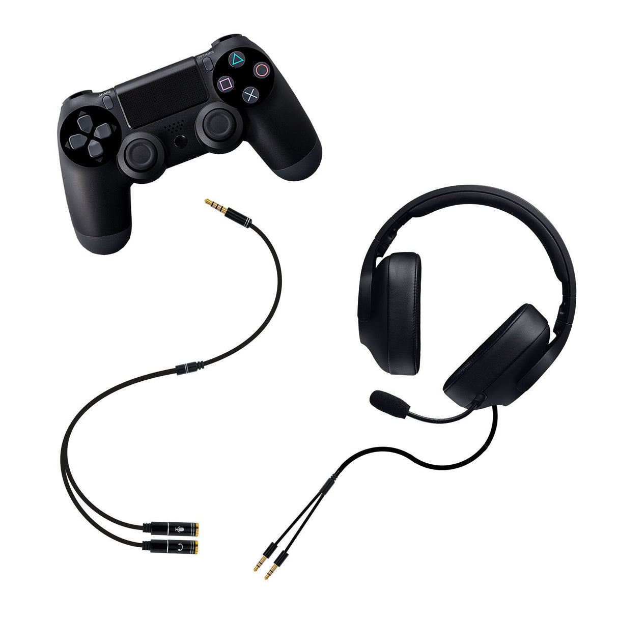 Nanocable Cable Adaptador Audio Jack 3.5mm Macho 4 Pines A 2x Jack 3.5mm Hembra 3 Pines 0.30m - Negro