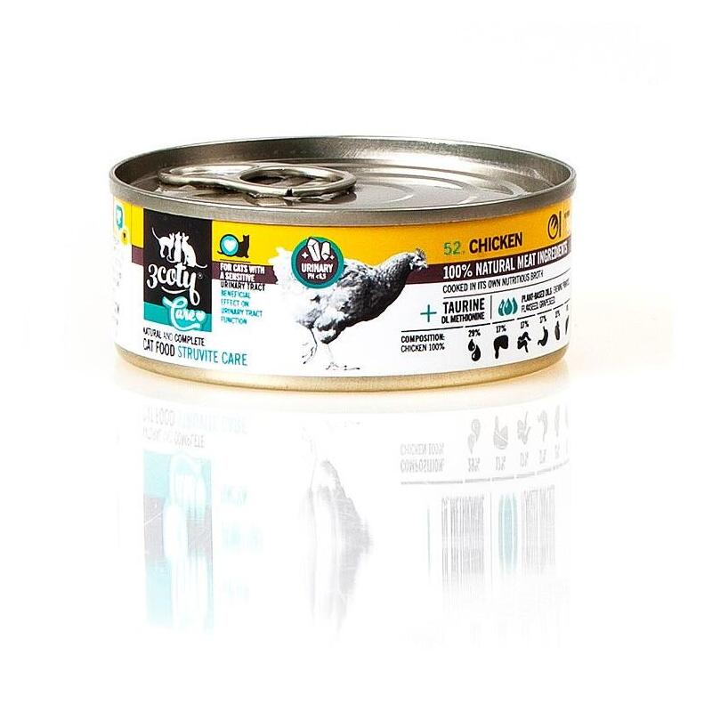 3coty Chicken Struvite Care For Cats With Sensitive Urinary Tract 80g