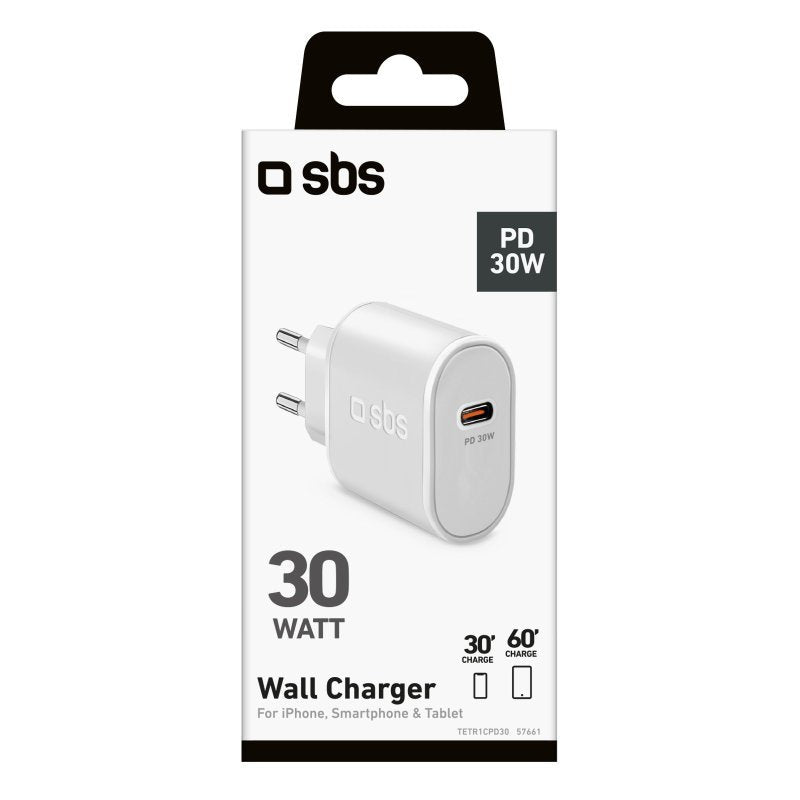 Sbs Cargador Usb-C Pd 30w Blanco