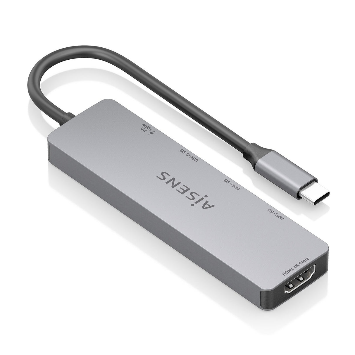 EAN 8435739903568 - AISENS ASUC-5P028-GR base para portátil y replicador de puertos Alámbrico USB 3.2 Gen 1 (3.1 Gen 1) Type- imagen 2