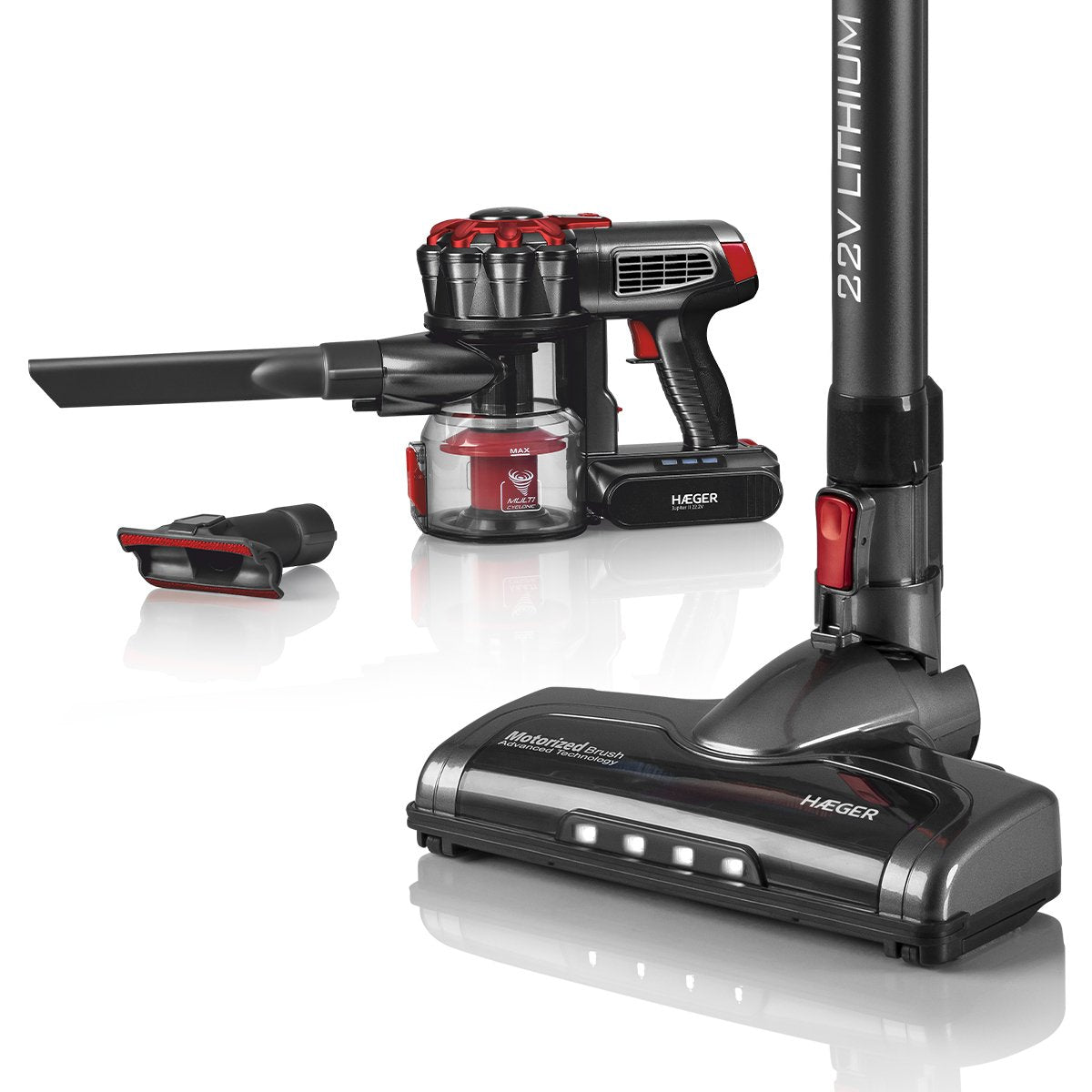 Aspiradora Haeger Jupiter Ii De Mano Negro Sin Bolsa