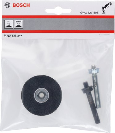 Bosch Professional Placa De Soporte De 50 Mm Con Soporte Tipo R, Placa De Lijado Negra, Quick Lock, Para Gwg 12v-50 S Professional 2608000857