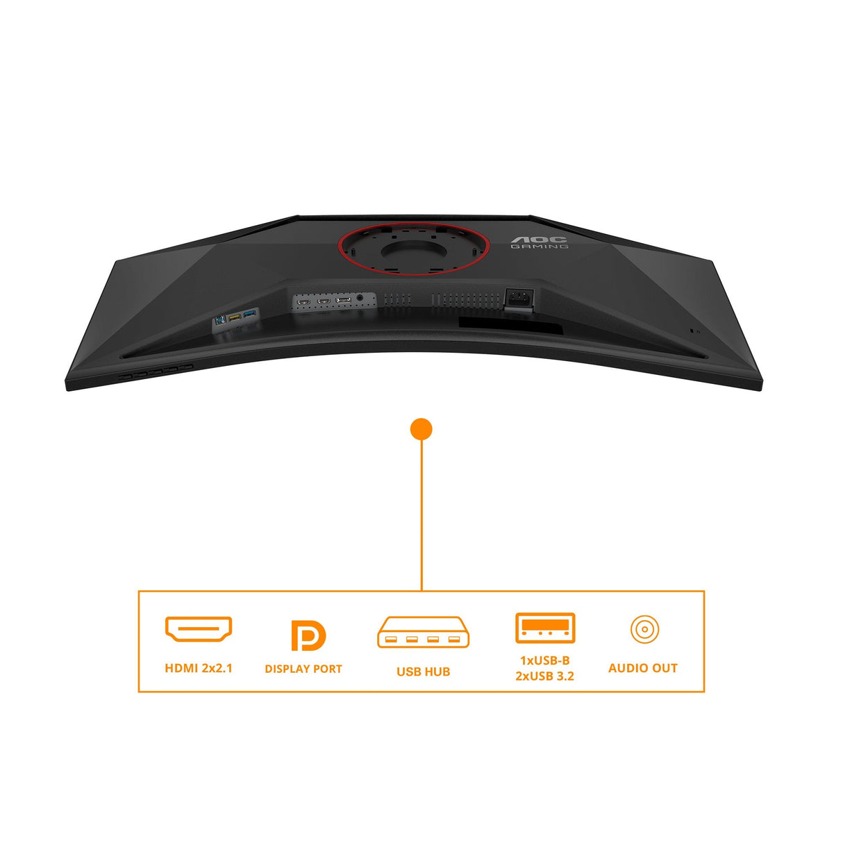 Monitor Aoc G4 Cu34g4z 34" 3440 X 1440 Pixeles Wide Quad Hd Led Negro, Rojo