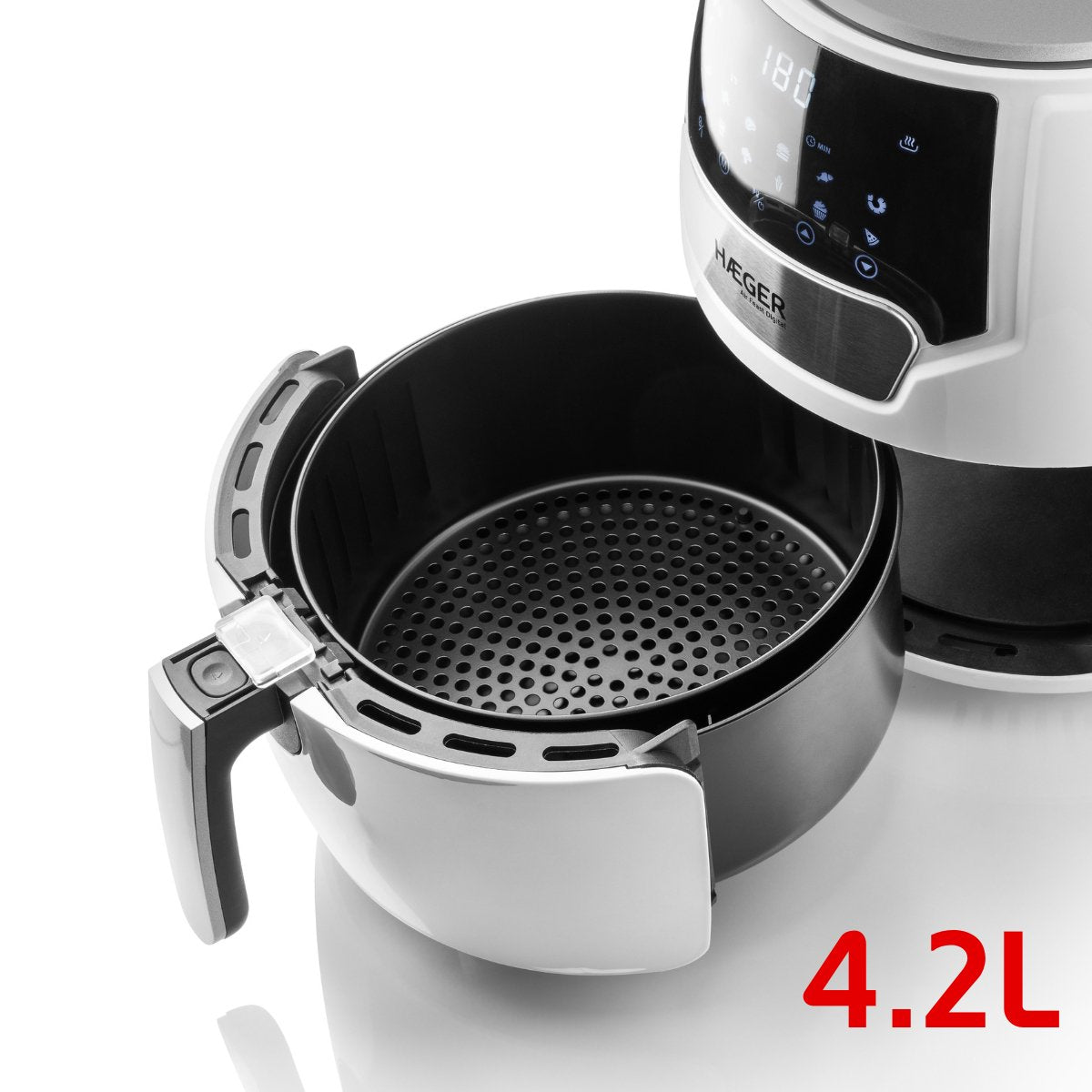EAN 5608475033414 - Haeger AF-D42.007A freidora Sencillo 4,2 L 1500 W Freidora de aire caliente Blanco imagen 3