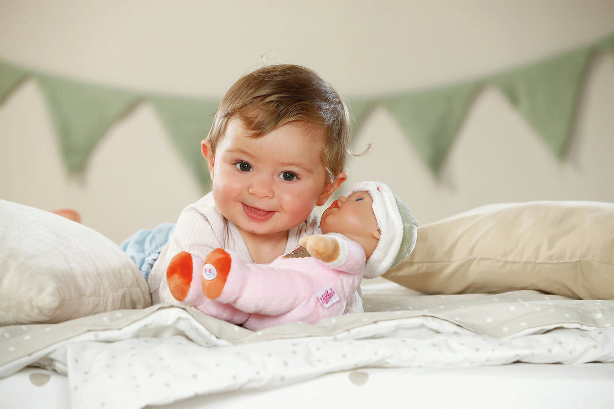 Zapf Creation Baby Born® Sleepy Para Bebés Rosa 30cm, Muñeca Rosa, Con Sonajero En El Interior 837467