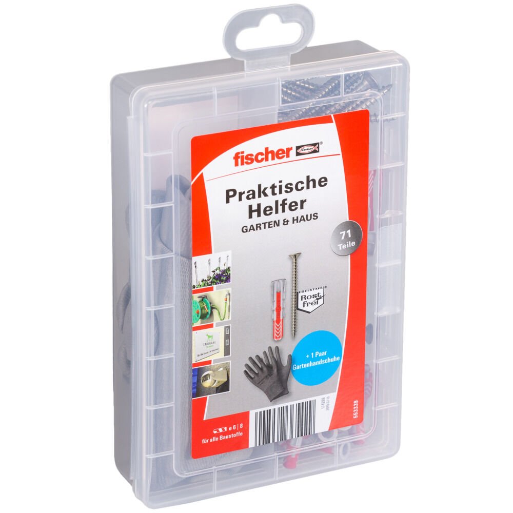 EAN 4048962365429 - Fischer 553339 tornillo de anclaje y taco 40 pieza(s) Juego de enchufes de pared y tornillos imagen 1