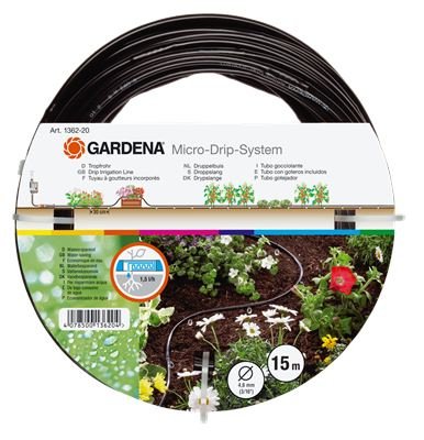 Gardena 1362-20 Tubo Con Goteros Incluidos De 4,6 Mm (3/16"), 15 M
