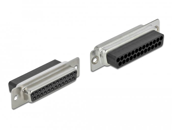 D-Sub 25 Pin Crimp Buchse Zu 2 X Rj45 Buchse Mit Montagesatz Beige