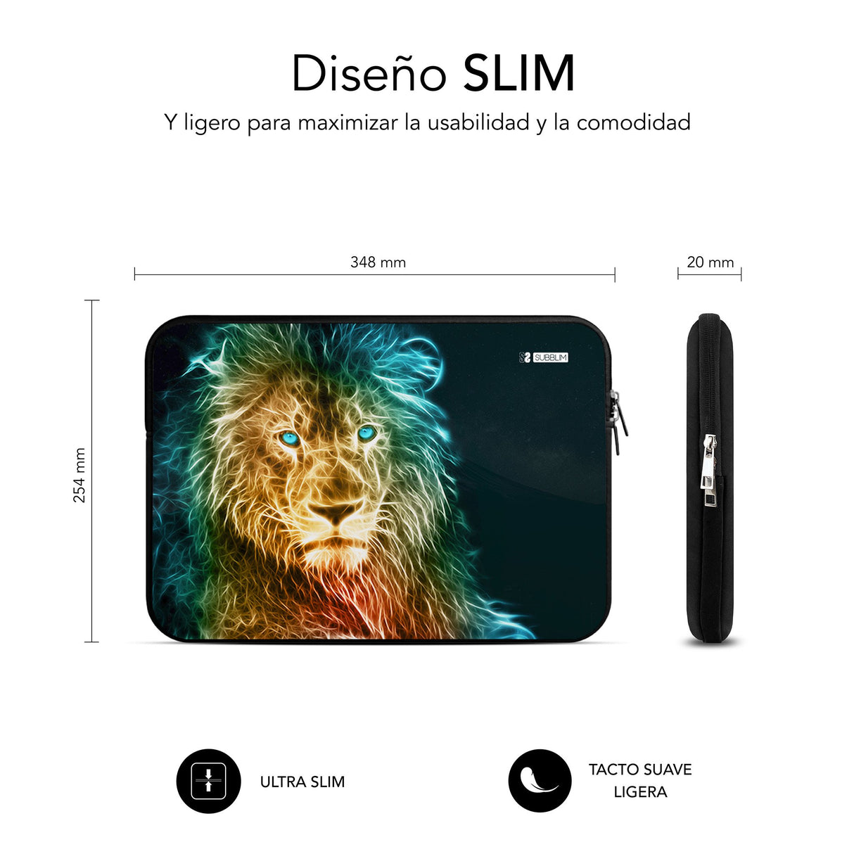 EAN 8436586742805 - SUBBLIM SUBLS-SKIN103 maletines para portátil 35,6 cm (14") Multicolor imagen 4