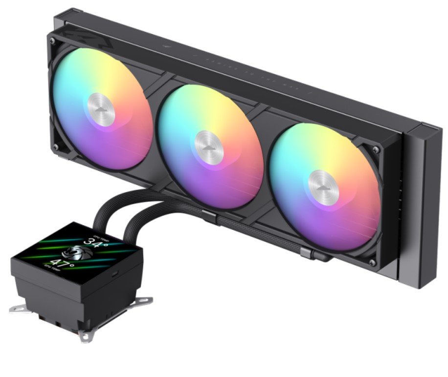 Gamemax Cpu Liquid Cooler Glacier 360 Lcd Black