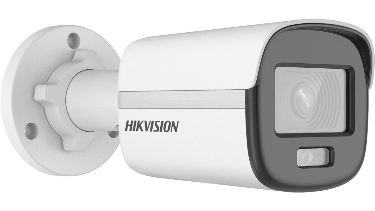 Camara Ip Hikvision Ds-2cd1027g0-L(C) F2.8 Bullet Colorvu Lite 2mp 2.8mm(~107°) Blanca Luz Hasta 30m H.265+ Ip67 Blanco