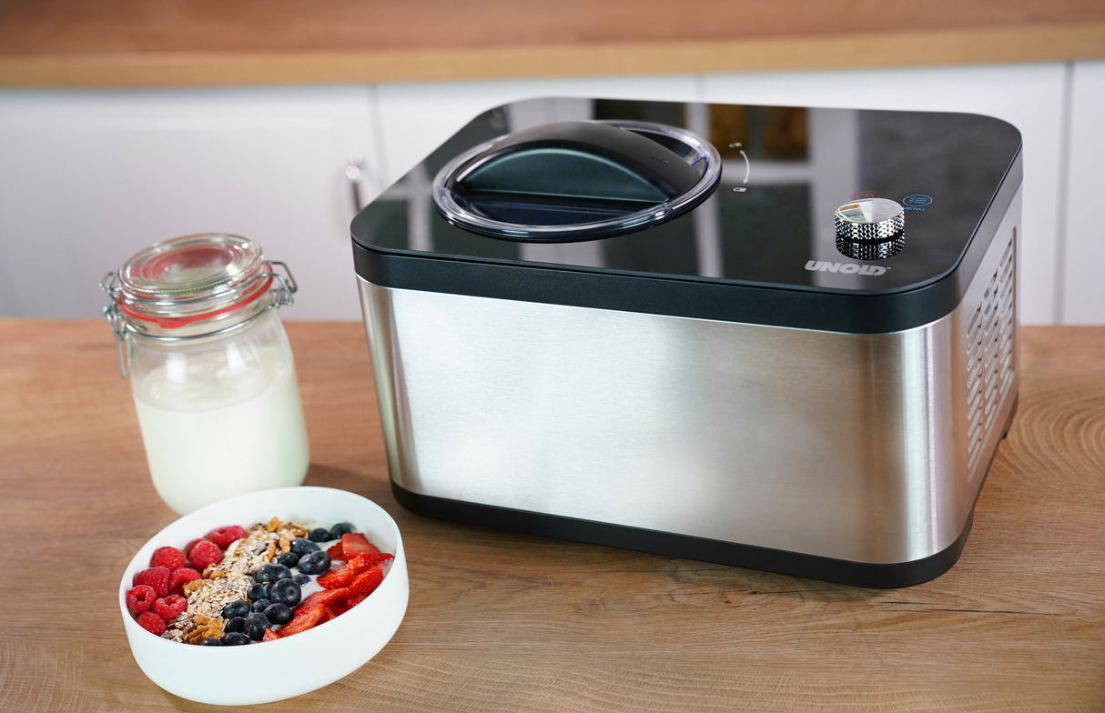 EAN 4011689488269 - Unold 48826 Eismaschine & Joghurtbereiter EVA Compresor de helados 1,5 L 120 W Negro, Acero inoxidable imagen 8