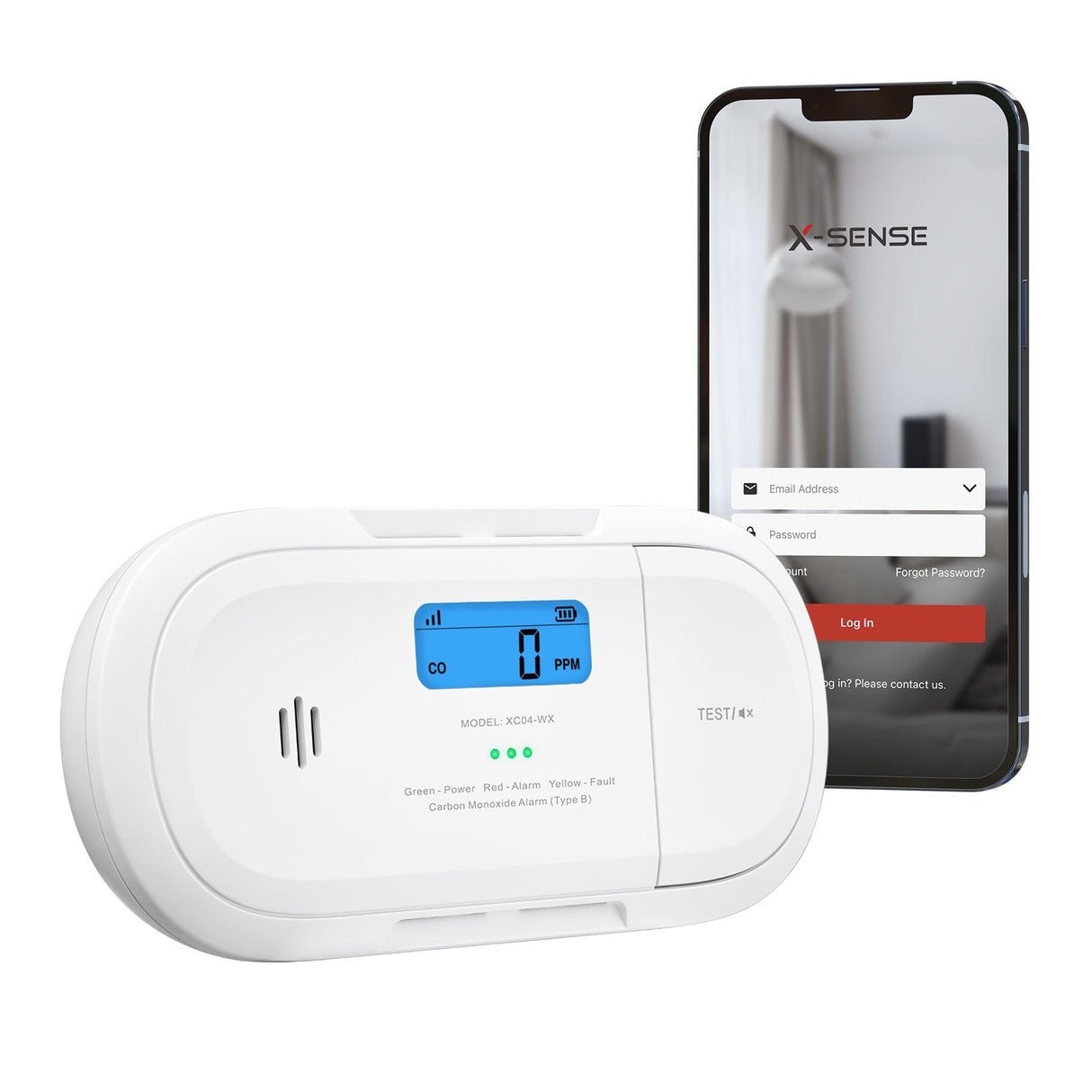 X-Sense Kohlenmonoxidmelder Zasxs00171weu / Xc04-Wx Blanco