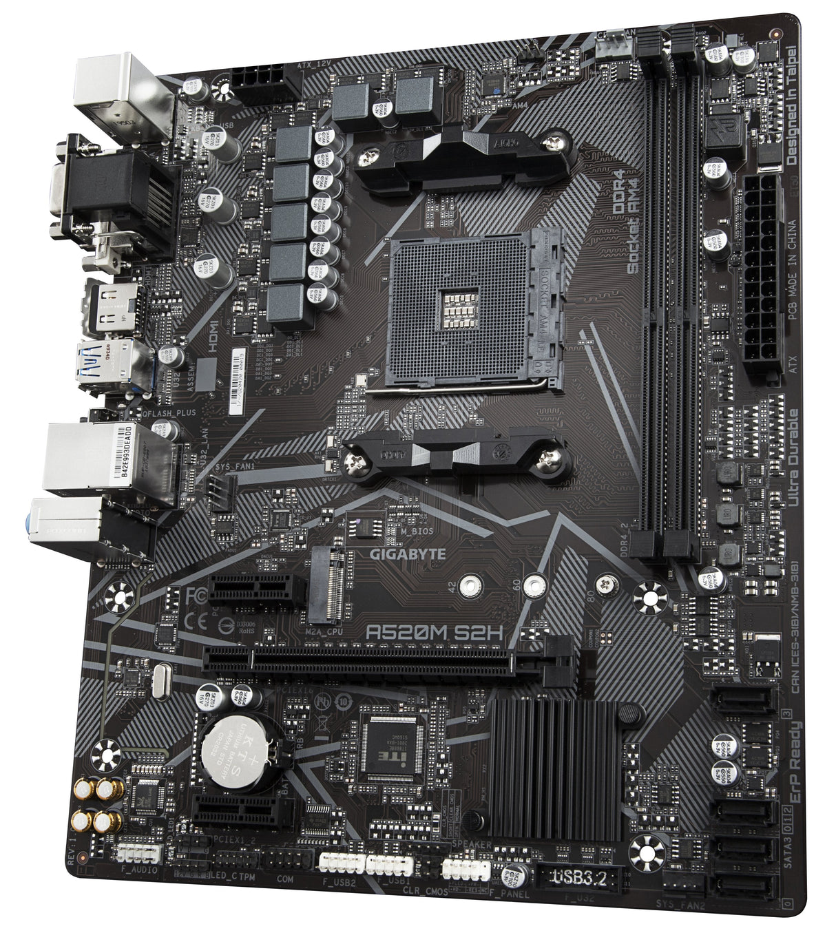 EAN 0889523023594 - GIGABYTE A520M S2H placa base AMD A520 Zócalo AM4 micro ATX imagen 4